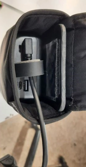ABS with Velcro installed into case