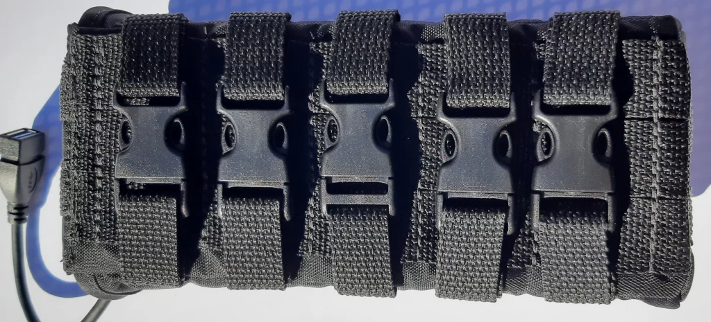 Molle belt case back view