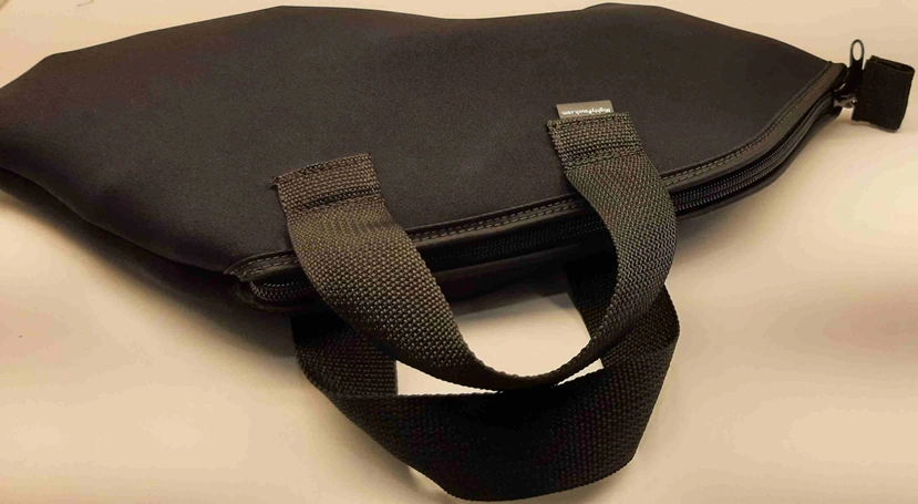Web handle on Neoprene case for Gimbal head