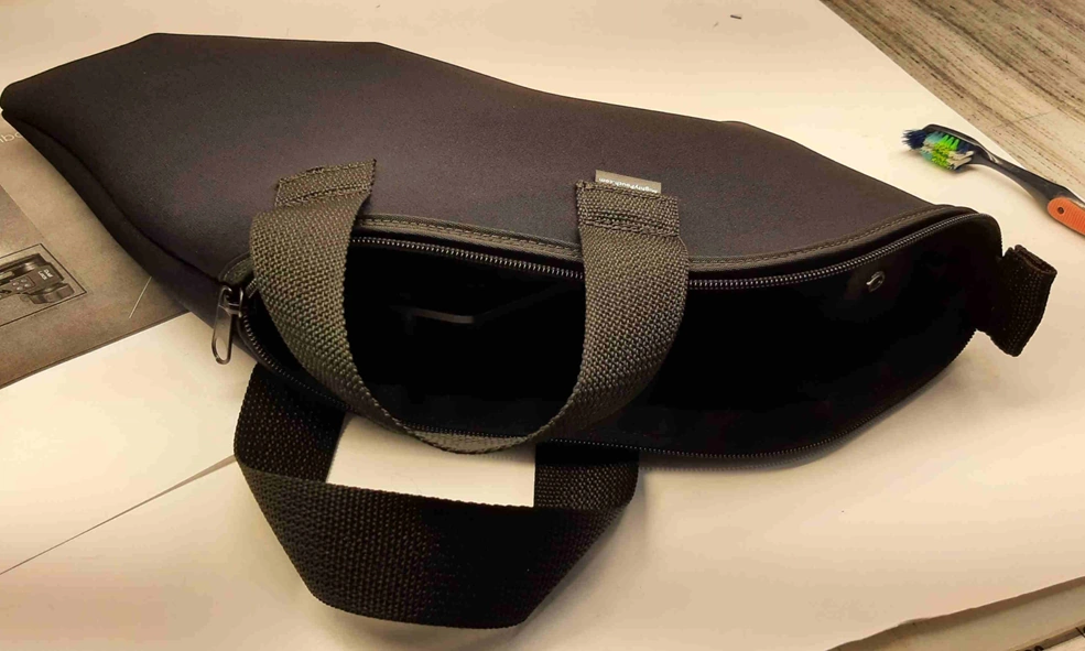 Opened Neoprene zipper case